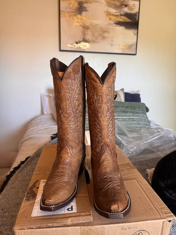 Rock’em Cowboy Boots Brown Size 8 - Image 4