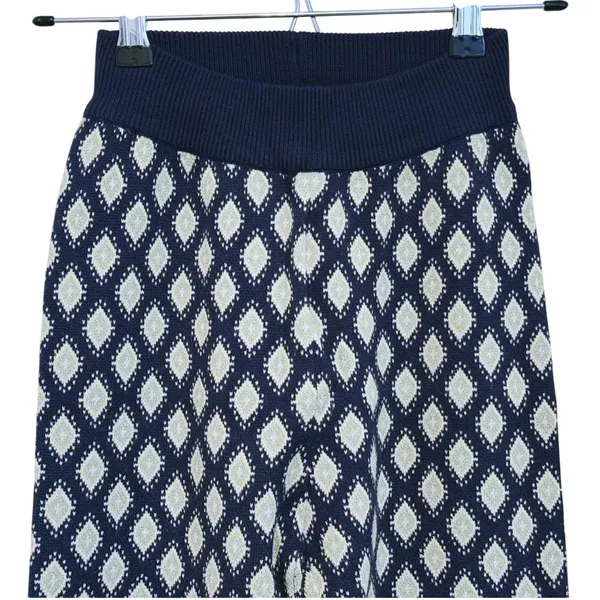 Free People Snow Bunny Knit SET Cardigan & Leggings XS Blue Lounge Nordic Indie - Image 15