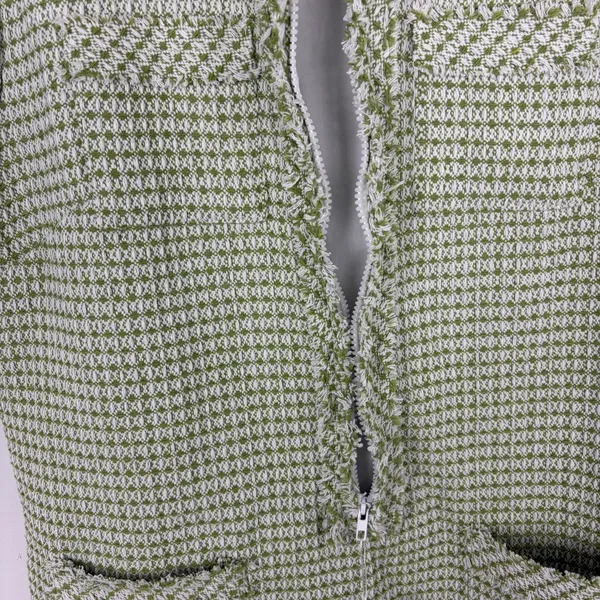Pemhea Collection Tweed Dress Green Short Sleeve Shift Career Work Size Large - Image 7