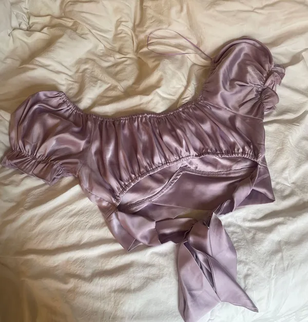 Nasty Gal Purple Crop Top - Image 4