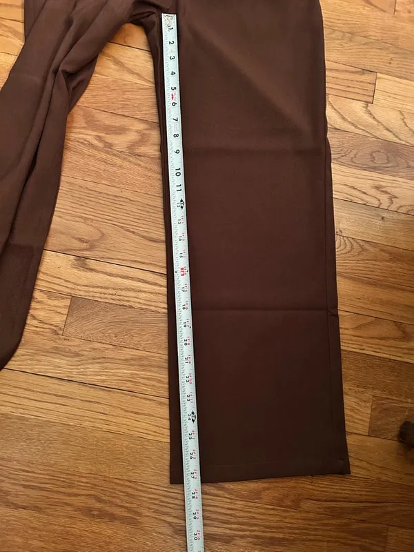 High-Waist Wide-Leg Brown Trousers for Women - Image 6