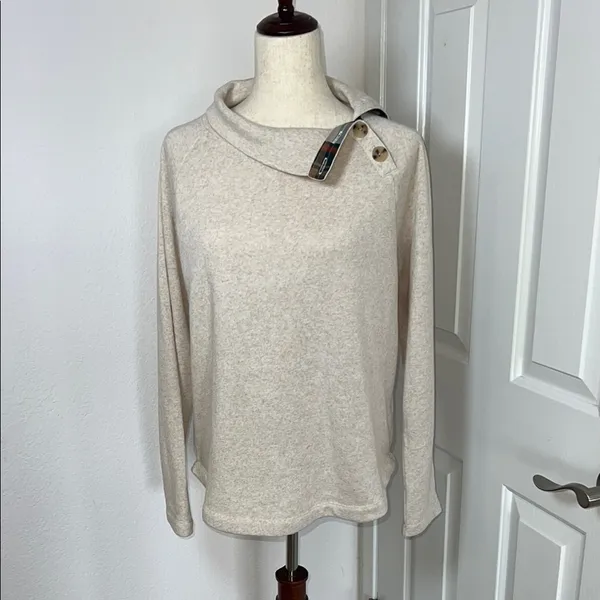 J. Crew Cream Cowl Neck Sweater with‎ Relaxed Fit - Image 9