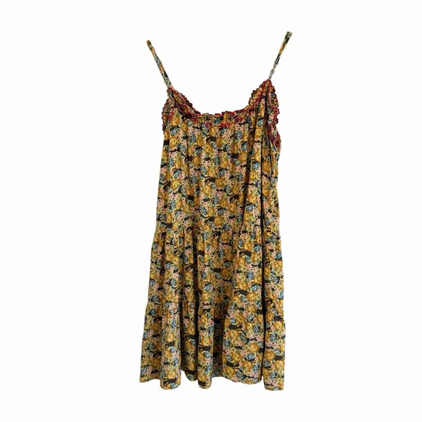 Natural Life Floral Tiered Boho Babydoll Dress Size XS/S Cottage Hippie Festival - Image 4