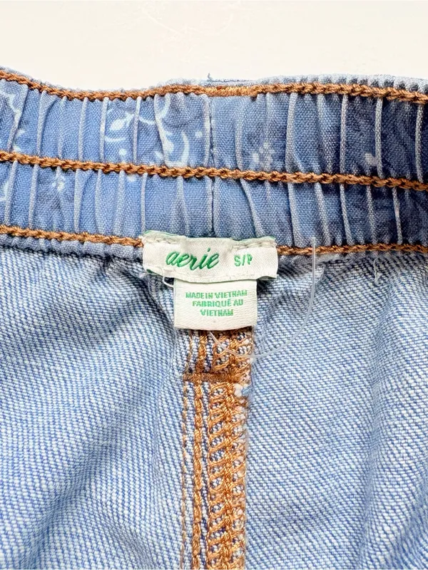 aerie Daydream Light Blue Distressed Denim Shorts - Image 5