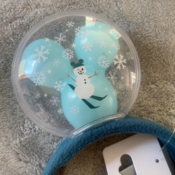 Disney Parks Snow Much Fun Light Up Blue Mickey Mouse Balloons Ears Headband New - Image 5