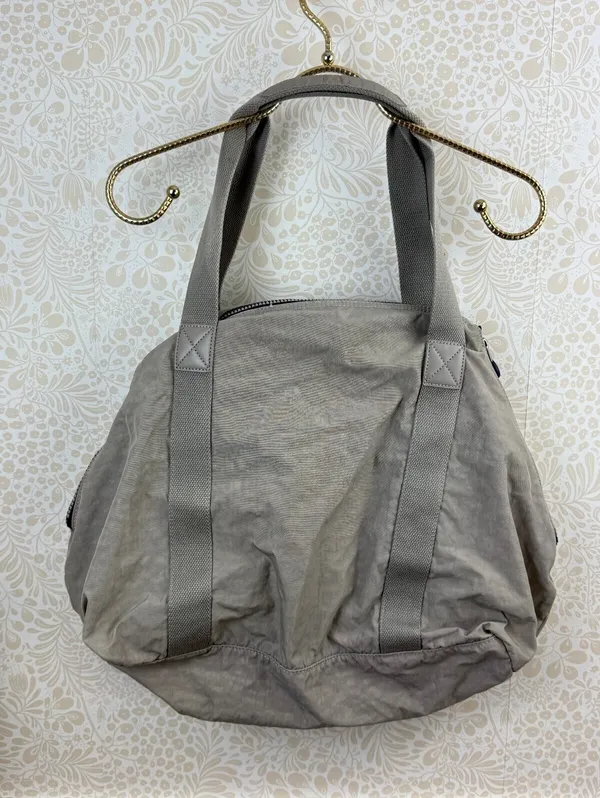 Kipling Gray and Purple Large Nylon Tote Bag - Image 9