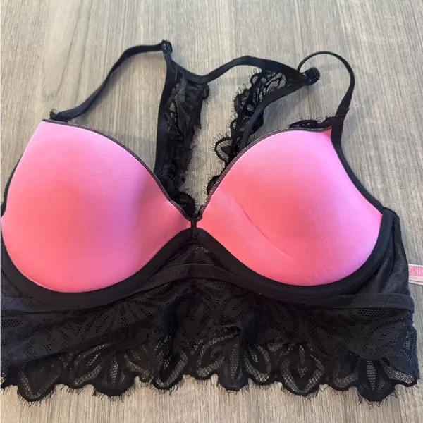 Victoria's Secret Pink Push Up Bra Size Large - Image 3