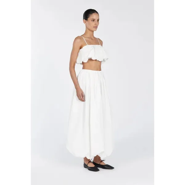 NWT DISSH Monty Bubble Midi in White Cotton Poplin Skirt US 4 / Au 8 - Image 7