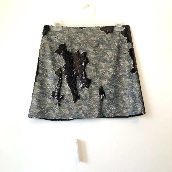 NWT Free People Reversible Sequin Camo Mini Skirt Flip Sequins Camouflage - Sz 6 - Image 4