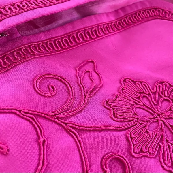 Vintage Constance Saunders Silk Jacket Wrap Skirt Raspberry 10 Pink - Image 9