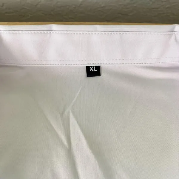 NWOT White Satin Button Up Blouse Size XL - Image 4