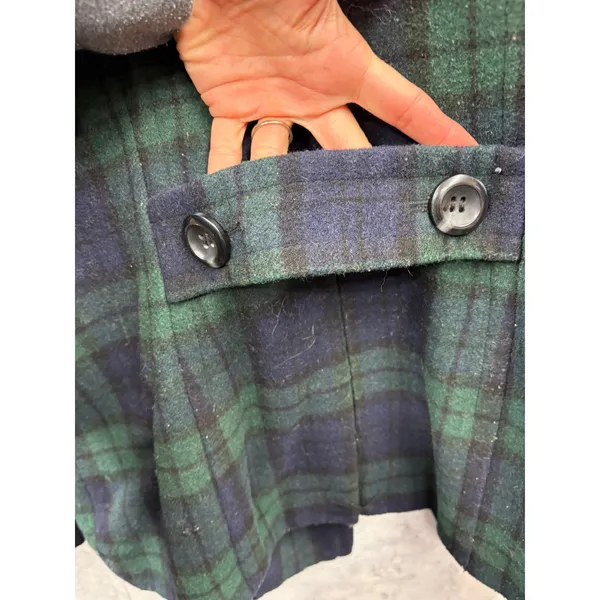 St.‎ John's Bay Women's Plaid Peacoat Preppy Academia Y2K Wool Blend Outerwear S - Image 10