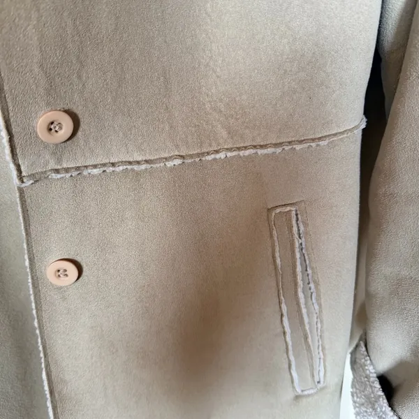 Vintage Y2K weathervane suede tan coat size S - Image 2