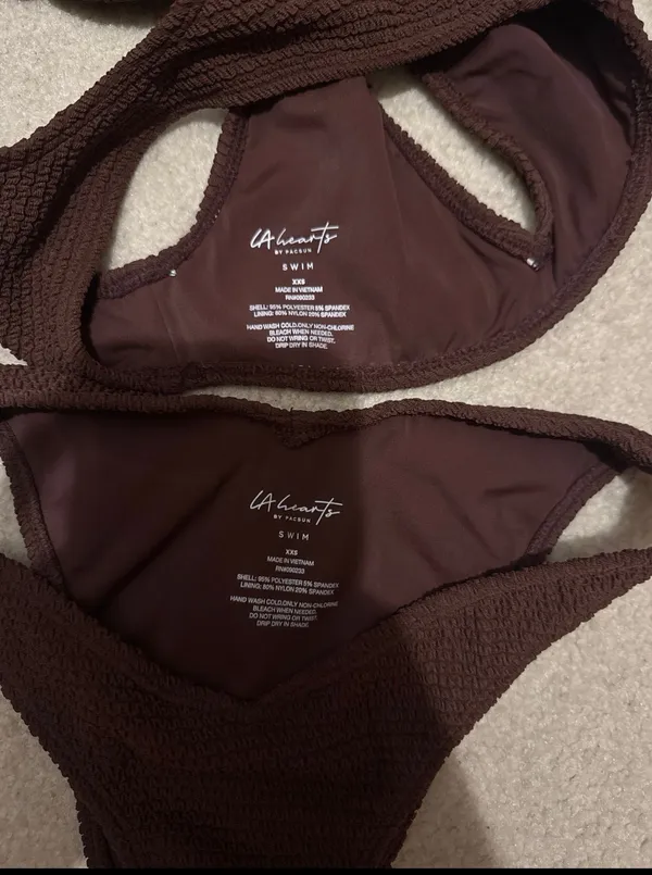 LA Hearts by PacSun Brown Katie Deep V Bikini Bottom - Image 7