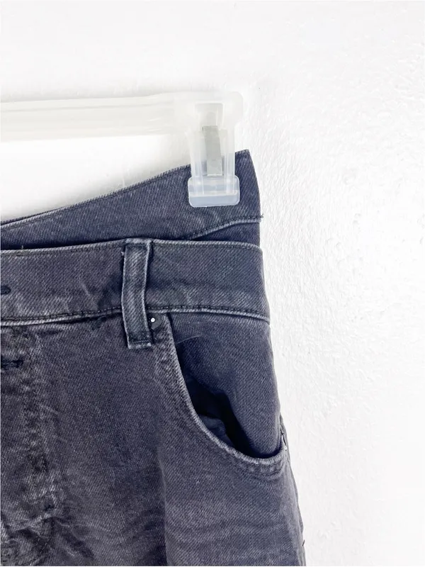 FREE PEOPLE We The Free Black Crossroads Boyfriend Barrel Jeans Size 27 Slouchy - Image 13