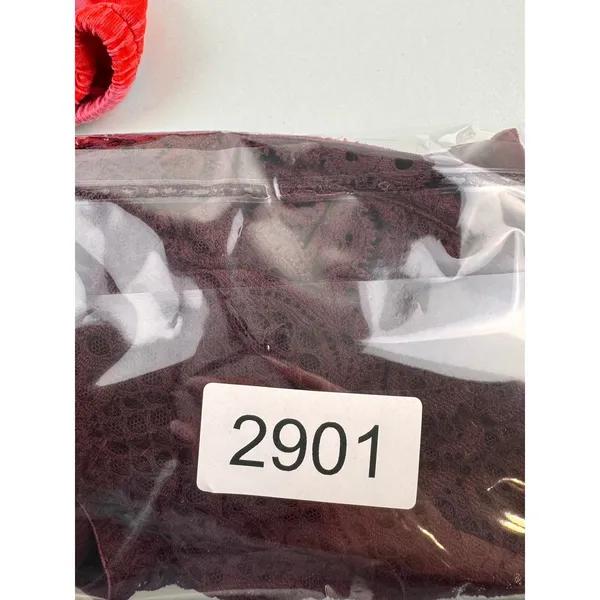 Cacique 40DD Burgundy Lace Balconette Bra Full Coverage Underwire Adjustable‎ - Image 8