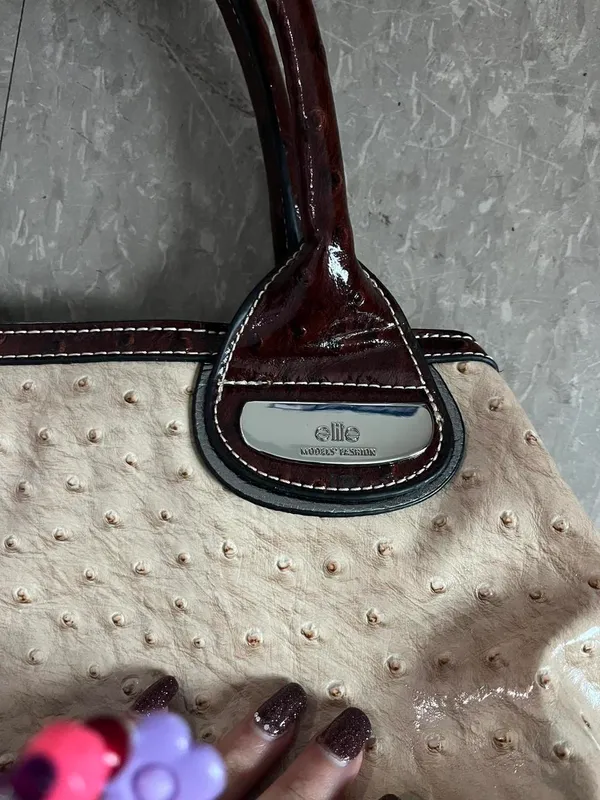 Elite Jeans Ostrich leather shoulder bag - Image 8