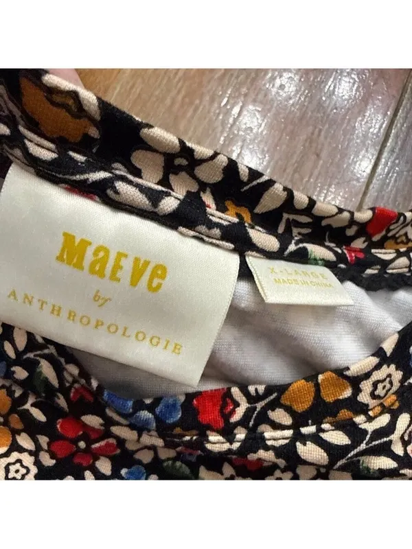 Maeve Anthropologie Floral Peplum Top XL - Image 7