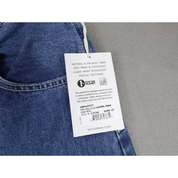 NEW ETICA Iris Relaxed Barrel Denim Jeans‎ Size 27 Fistral Slouchy Baggy Casual - Image 3