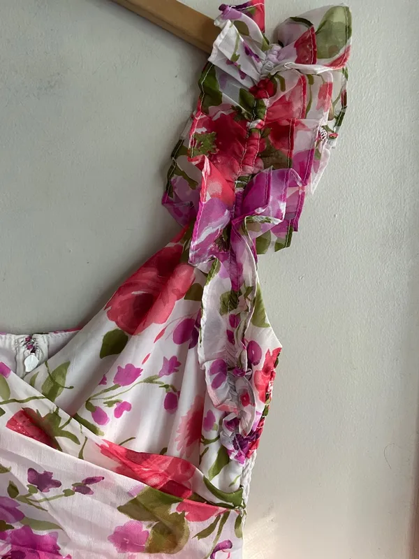 Abercrombie & Fitch Floral High Lo Ruffle Dress - Image 5