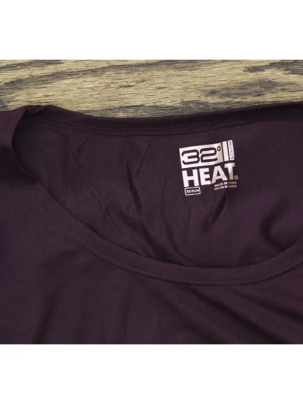 32 Degrees Womens Heat Long-Sleeve Scoop Neck Top Purple XS - Image 3