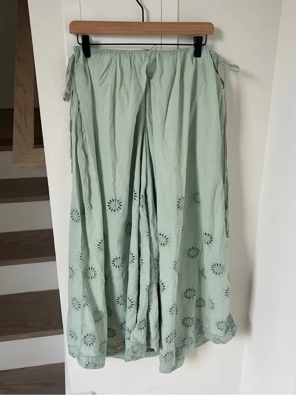 Free People Sweet Serenade Pull-On Wide-Leg Pants in Mermaids Tail NWT - Image 3