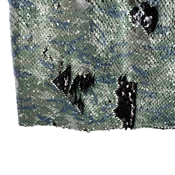 Free People FP One Sequin Mini Skirt Camo/Black Reversible Sequins size 0 - Image 8