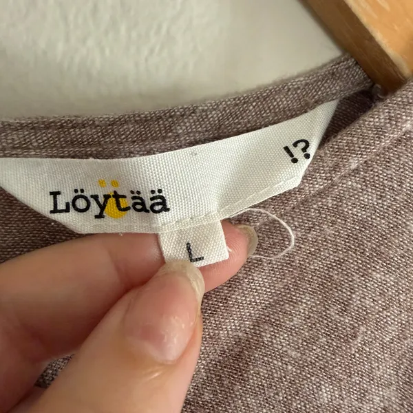 Loytaa | Brown Cotton Hemp Boxy fit Long Sleeve Top | Large | Lagenlook - Image 4