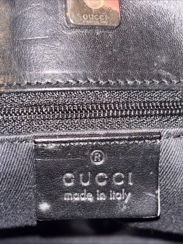 Gucci Black GG Canvas Crossbody Bag - Image 6