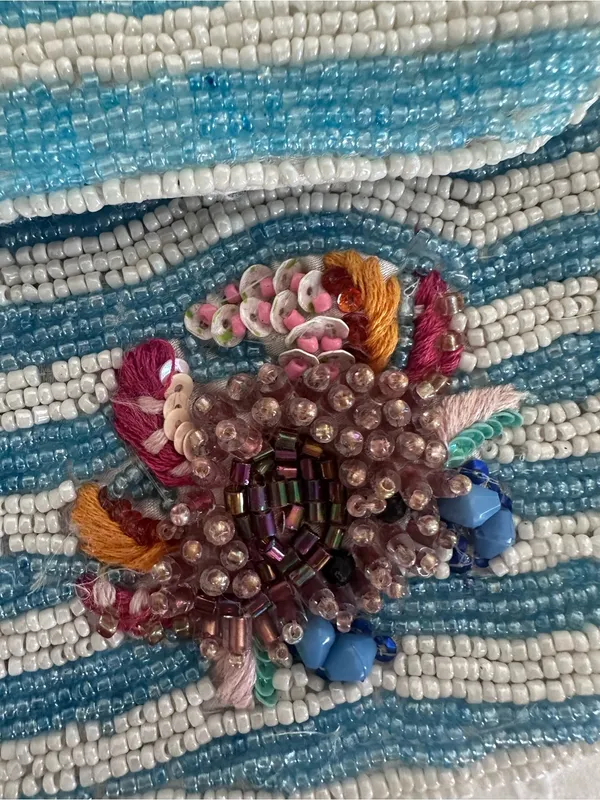Beaded summer bag NWT Blue - Image 5