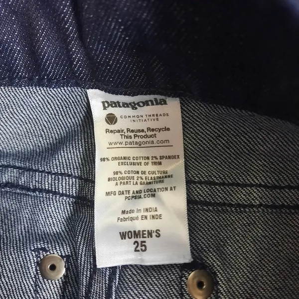 Patagonia Womens Bootcut Jeans Size 25 Dark Wash Blue Western Coastal Cowgirl - Image 8