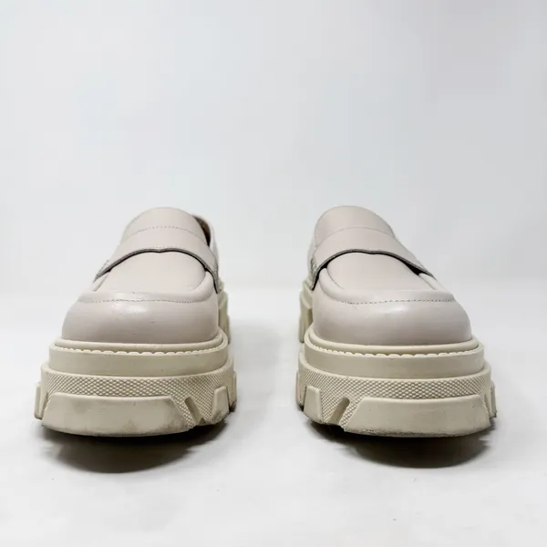 [Alohas] Cream Trailblazer Chunky Heel Penny Loafers Genuine Leather Sz 10 EU 40 - Image 5