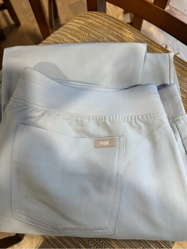FIGS Light Blue Drawstring scrub pants joggers xxl - Image 4