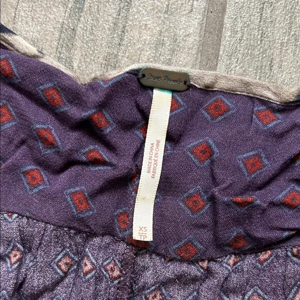 Free People Dark Purple Floral Romper - Image 2