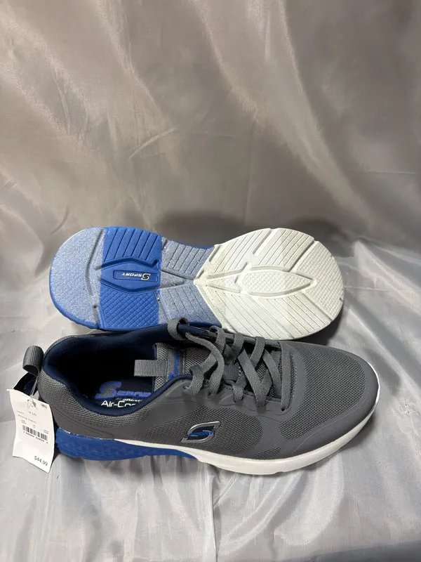 Skechers men’s gray and blue athletic shoes - Image 9