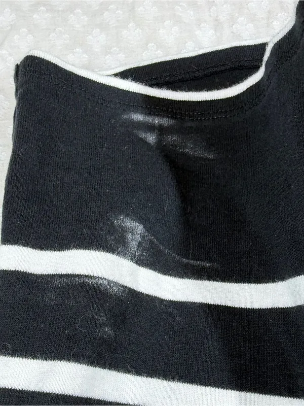 J. Crew Black White Striped Cotton Polo Top - Image 4