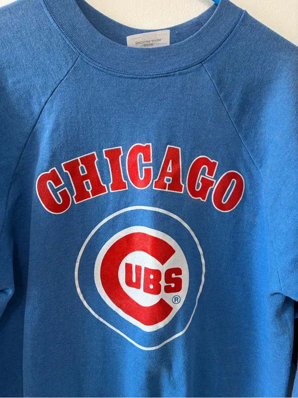 Vintage Chicago Cubs Pullover Sweatshirt - Image 3