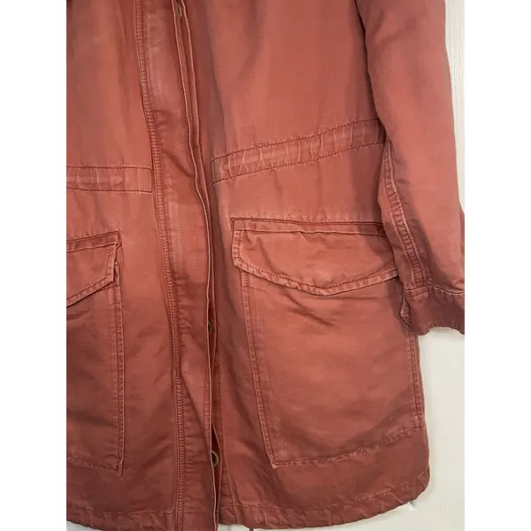 Ann Taylor burnt orange Jacket / Coat Women's size XS Knee Length Hood - Image 3