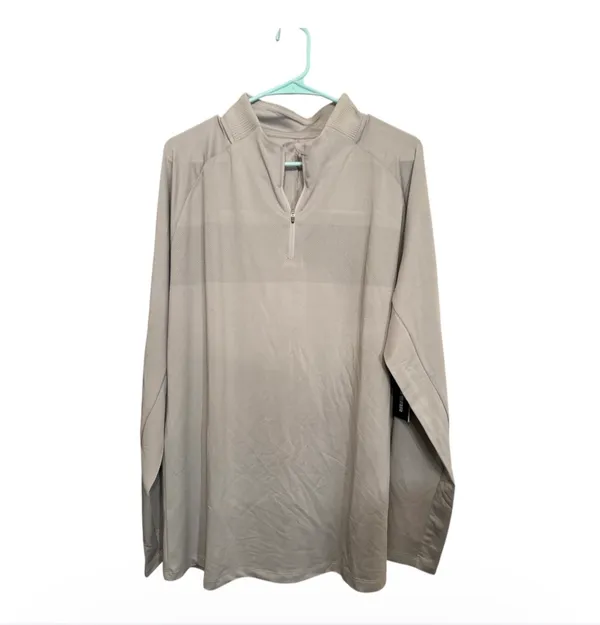 TRUWEAR Men's Quarter-Zip Pullover Sweater in Light Grey - Image 4