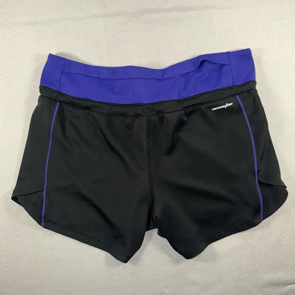 New Balance Lightning Dry Running Shorts Women’s Size Lg Purple Black 3.5in - Image 3