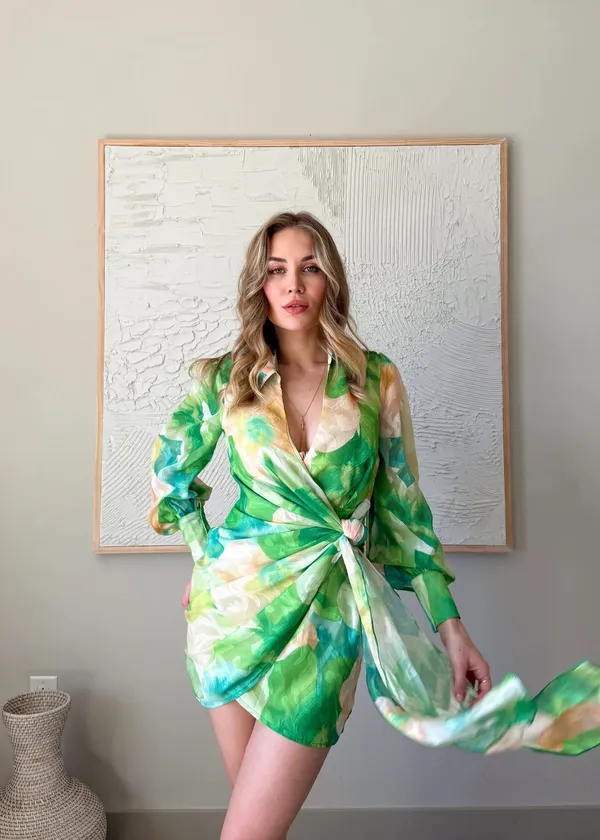 VICI Floral Wrap Dress - Image 3