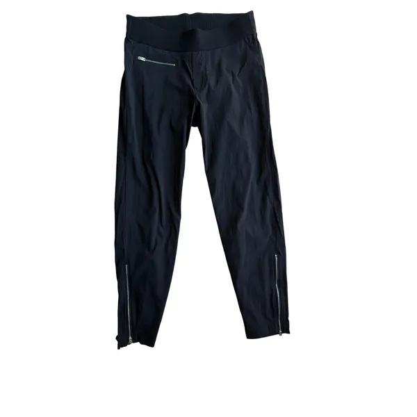 Athleta Black Lightweight Hiking Pants Size 2 Zip Ankle Stretch Travel - Image 3