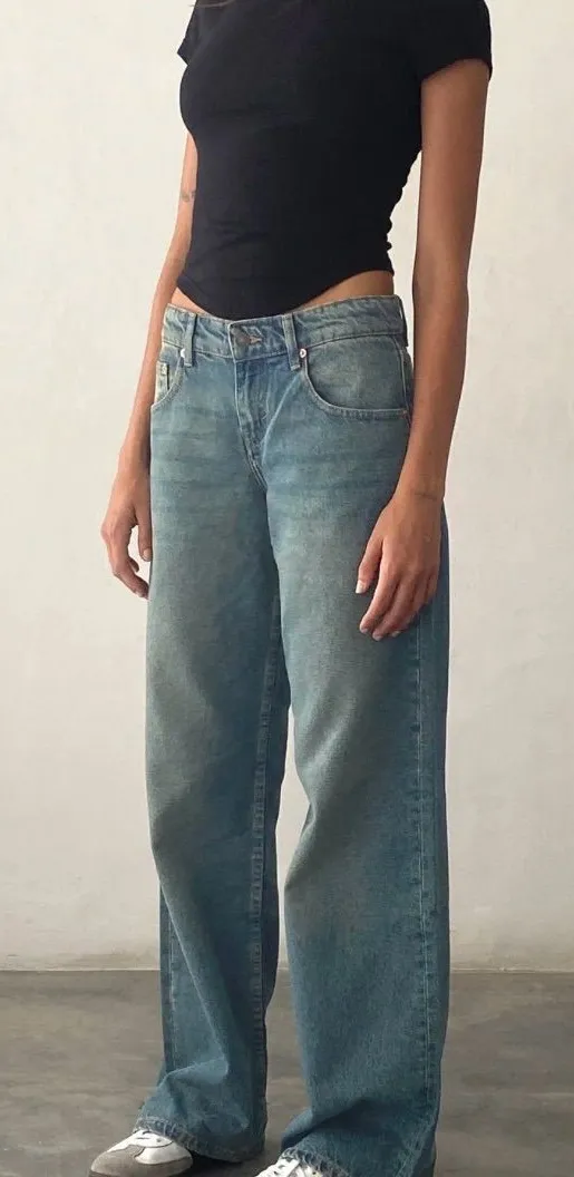 Motel Rocks medium wash wide-leg jeans - Image 6