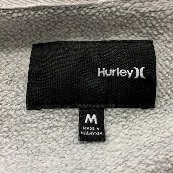 Hurley Full Zip Gray Hoodie Size Medium - Image 7
