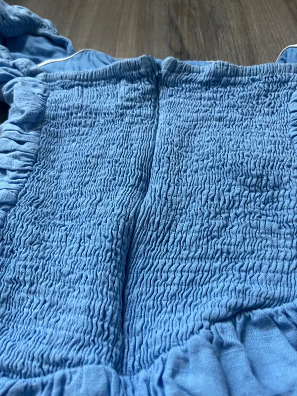 Hello Molly Dress Mini Blue Ruched - Image 2