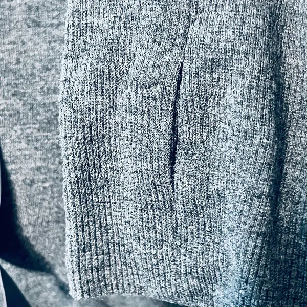90 Degree by Reflex Hoodie Gray Criss Cross Shirt L - Image 4