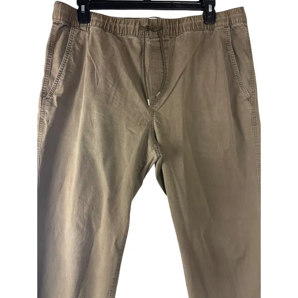 H&M Relaxed Pants Women XL Brown Mid Everyday Earthy‎ Tapered Utility Gorpcore - Image 2