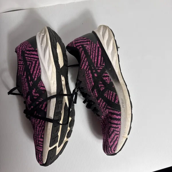 Oasics Sneakers Women's Size 9 1/2 Pink Black Lace Up Lightweight Preowned - Image 7