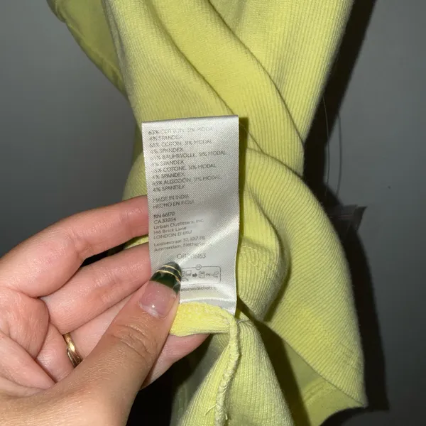 NWT $38 Anthropologie x Pilcro Yellow Hang Ten Layering Scoop-Hem Tank XL - Image 8
