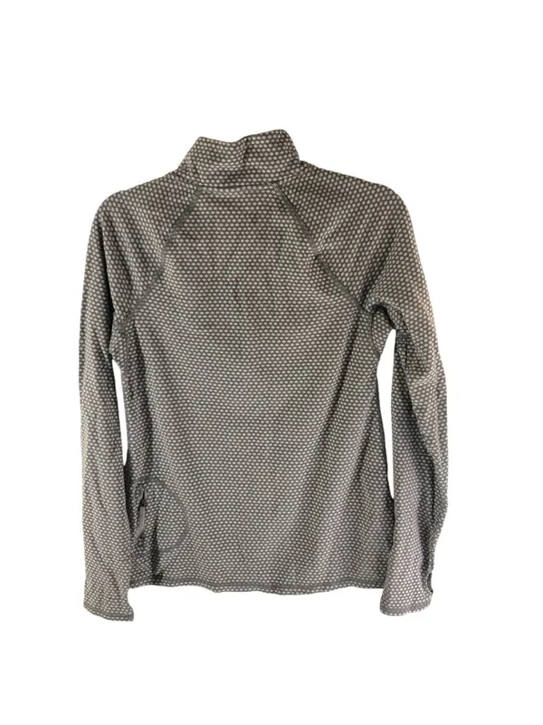 Eddie Bauer Womens Gray Polka Dot 1/4 Zip Pullover Long Sleeve Top Size L - Image 2